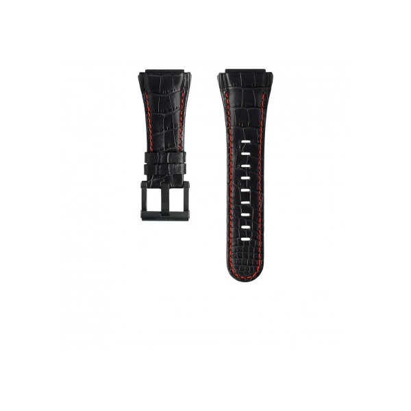 TW Steel Strap Black/Red Leather 32 mm